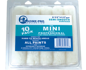 Premier Paint Roller 75072 6-1/2" 1/2" White Woven Mini Roller - 10 Pack
