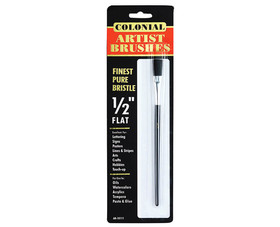 Premier Paint Roller AR-10111 1/2" Black Bristle Artist Brush - Flat