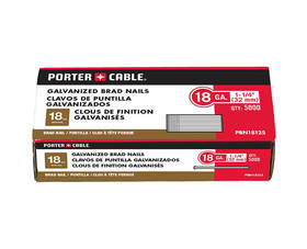 PORTER-CABLE PBN18125 1-1/4" Brad Nail - 18 Gauge 5000 Pack