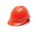 Pyramex HP46141 Hi-Vis Orange Hard Hat - 6 Point Ratchet Suspension