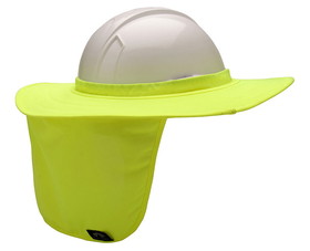 Pyramex Hpshade30 Hard Hat Shade With Brim Hi Vis Lime