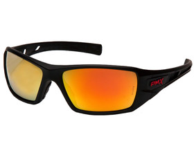 Pyramex SBRF10445D Safety Glasses Black Frame - Ice Orange Mirror Lens
