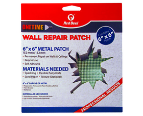 Red Devil 1216 6" X 6" Onetime Wall Repair Patch