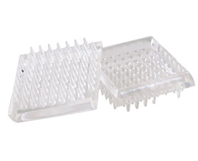 Shepherd 9083 1-7/8" I.D. Square Clear Spiked Cups - 4 Per Card