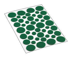 Shepherd 9423 Assorted Green Felt Pads - 46 Per Card