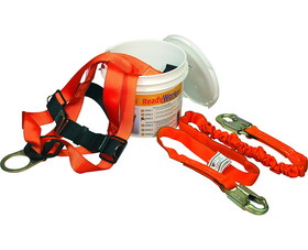 Honeywell Rws-58009 Miller Titan Large/Xlarge Harness W/ Tougue Buckle Straps 6&#039; Lanyard In Waterproof Bucket