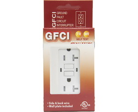 TUFF STUFF YGB-095WR White Gfci Tamper/Weather Resistant Self Test - 20 Amp