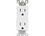 TUFF STUFF YGB-047 15 Amp 120 Volt Decorator Duplex Receptacle - White Boxed