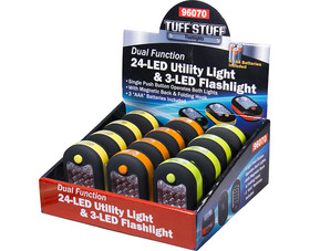 TUFF STUFF 96070 24-LED Utility Light With 3-LED Flashlight