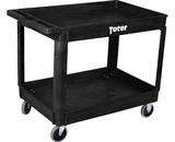 Toter UCL00-S0002 Heavy Duty Utility Cart Large Lipped W/ Handle 40.7"L X 25.6"W X 33.5"H Black