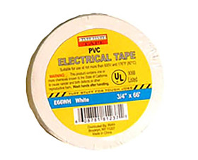 TUFF STUFF E66WH 3/4" X 60' Electrical Tape - White
