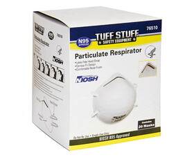 Tuff Stuff Safety Equipment 76510 (N005) 20 PC. N95 Particulate Respirator No Valve