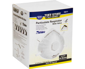 Tuff Stuff Safety Equipment 76511 (N006) 10 PC. N95 Particulate Respirator With Valve