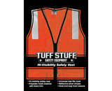 TUFF STUFF 76560LXL Orange Mesh Vest With 2