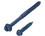 TUFF STUFF 3/16 X 3-1/4 Xylan Blue Concrete Screws Hex Head Slotted - 3/16" X 3-1/4" With One Masonry Drill Bit