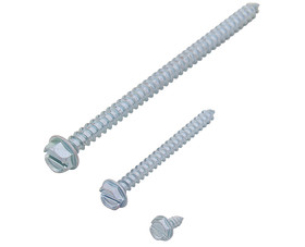 TUFF STUFF 8-18 X 4 Sheet Metal Screw Slot Hex Head ZP - 8" X 4"