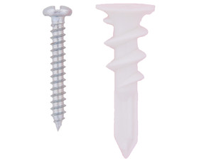 TUFF STUFF PLASTIC MED. Easy Anchors With Screws - Nylon Med. #8