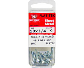 TUFF STUFF 10 X 3/4 Self Drill Flat Tek Screws - 10" X 3/4"