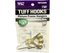 TUFF STUFF 41506 75 LB. Extra Heavy Picture Hooks - Brass Finish
