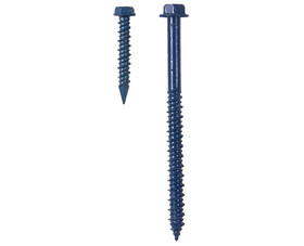 TUFF STUFF 1/4 X 2-1/4 Concrete Screw Blue Xylan Hex Washer Slotted - 1/4" X 2-1/4"