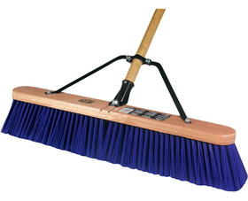 TUFF STUFF 76111 60" Wood Handle Push Broom - Blue