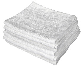 TUFF STUFF TCT3W 14" x 17" White Terry Cloth Towels 100% Cotton Polybag - 3 Pack