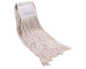 TUFF STUFF WMH24OZ 24 Oz. 4 Ply Wet Mop Head Cotton Wide Band Polybag