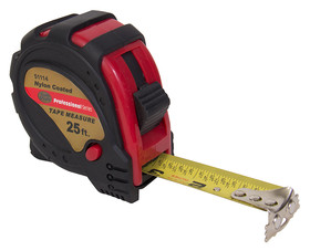 TUFF STUFF 51114 25' X 1" Rubber Grip Power Tape Measure