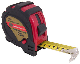 TUFF STUFF 51115 25' X 1-1/4" Rubber Grip Power Tape Measure