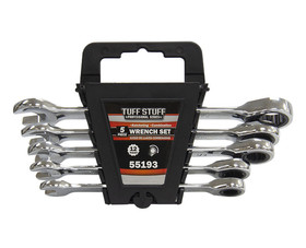 TUFF STUFF 55193 (TTPT-0014) 5 PC. Sae Combination Ratcheting Wrench Set