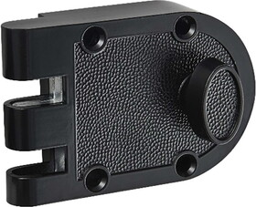 TUFF STUFF 167BK Jimmy Proof Deadlock Single Cylinder Flat Strike Black Finish Carded