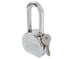 Tuff Stuff 5258LS Steel Ball Long Shackle Padlock KD - Carded