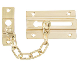 Tuff Stuff 52 Steel Door Chain Guard - Brass Plated