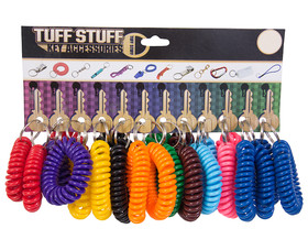 Tuff Stuff 8122 Wrist Coil With 1" Key Ring - Assorted Colors