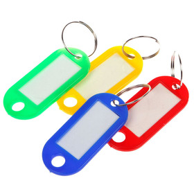Tuff Stuff 8165 Key ID Tags With Swivel Ring and 3/4" Key Ring - Assorted Colors