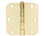 Tuff Stuff 86135R58 3-1/2" X 3-1/2" Butt Hinge With 5/8" Radius - Brass Plated