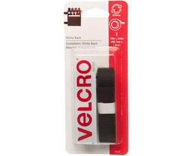 Velcro 90078 18" Sticky Back Black Tape