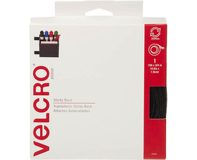 Velcro 90081 15' X 3/4" Sticky Back Black Tape