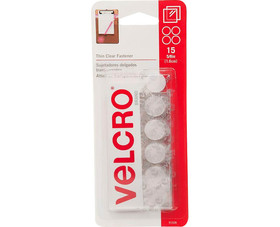 Velcro 91328 5/8" Sticky Back Clear Coins - 15 Sets