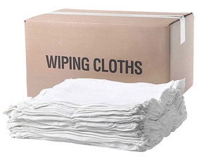Wipe-Tex EZWTSH-5LB 5 LB. Box Recycled White T-Shirt Rags