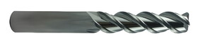 Regal Cutting Tools 099760RM 3 Flute Single End 45° Helix Corner Radius Center Cutting Alu-Mill Tc Carbide End Mill Flt 45° .060 Rad