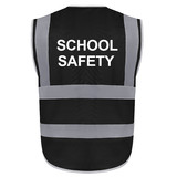 SCHOOL SAFETY Vest, 9 Pockets High Visibility Zipper Front Safety Vest With Reflective Strips