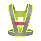 Custom V Shape Reflective Vest, High Visibility Safety Vest for Jogging Cycling Walking Running Gear