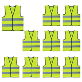 GOGO 10 Pack Child Reflective Vest For Outdoors Sports, Safety Vest, Preschool Uniforms
