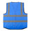 Blank GOGO 5 Pockets High Visibility Zipper Front Breathable Safety Vest with Reflective Strips, Uniform Vest