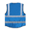 Blank GOGO 5 Pockets High Visibility Zipper Front Breathable Safety Vest with Reflective Strips, Uniform Vest