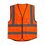 GOGO Custom 5 Pockets High Visibility Zipper Front Breathable Safety Vest, Uniform Vest