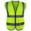 Personalized 5 Pockets High Visibility Zipper Front Breathable Safety Vest Add Your Logo