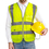 GOGO 9 Pockets High Visibility Reflective Safety Vest Class 2 ANSI, Custom Your Logo Green Outdoor Work Vest