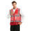 TOPTIE Pack of 5 Wholesale Unisex High Visibility Zipper Front Breathable Safety Vest, Mesh Volunteer Activity Vest